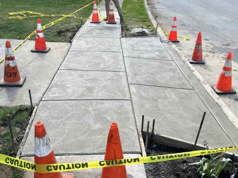 Concrete walkway project by BMK