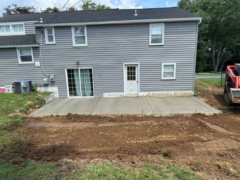 Concrete patio installation in Chester, PA lasting 25 to 50 years