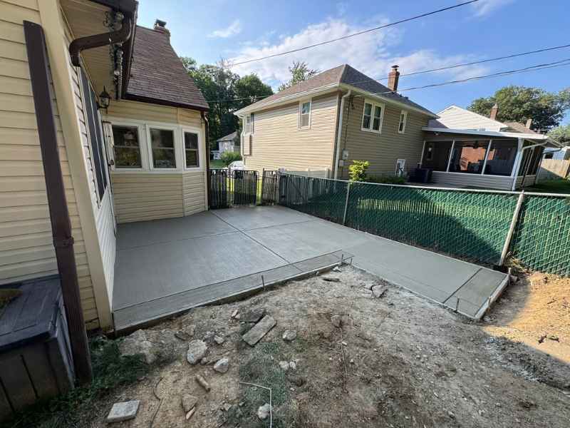 Proper concrete drainage and base preparation in Delaware County