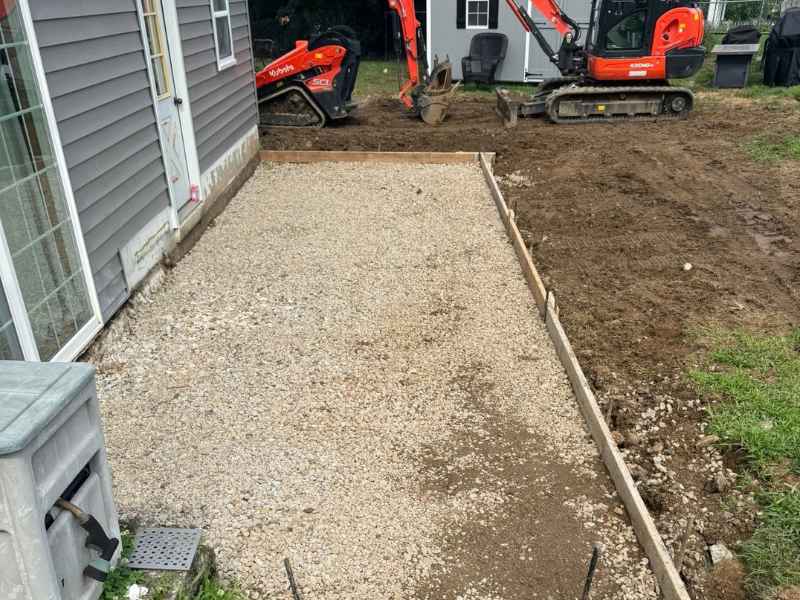Professional concrete patio contractors working in Chester PA